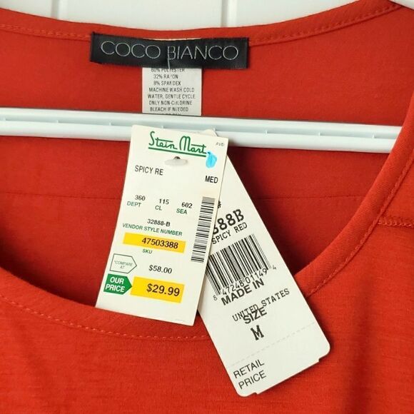 Coco Bianco womans shirt, NWT,  medium - Picture 2 of 3